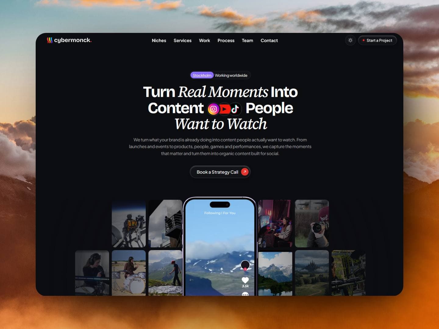 Positioning of Organic Content Studio